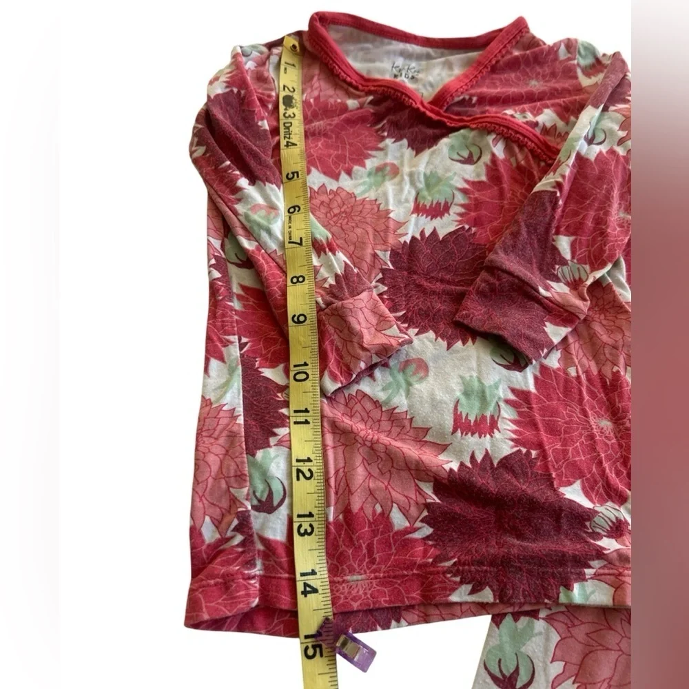 Kickee Pants Red and White Floral Kids Pajama Set